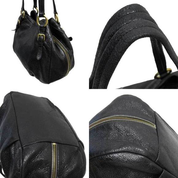 Prada Leather Black Tote Bag Bag Shoulder - Picture 1 of 3